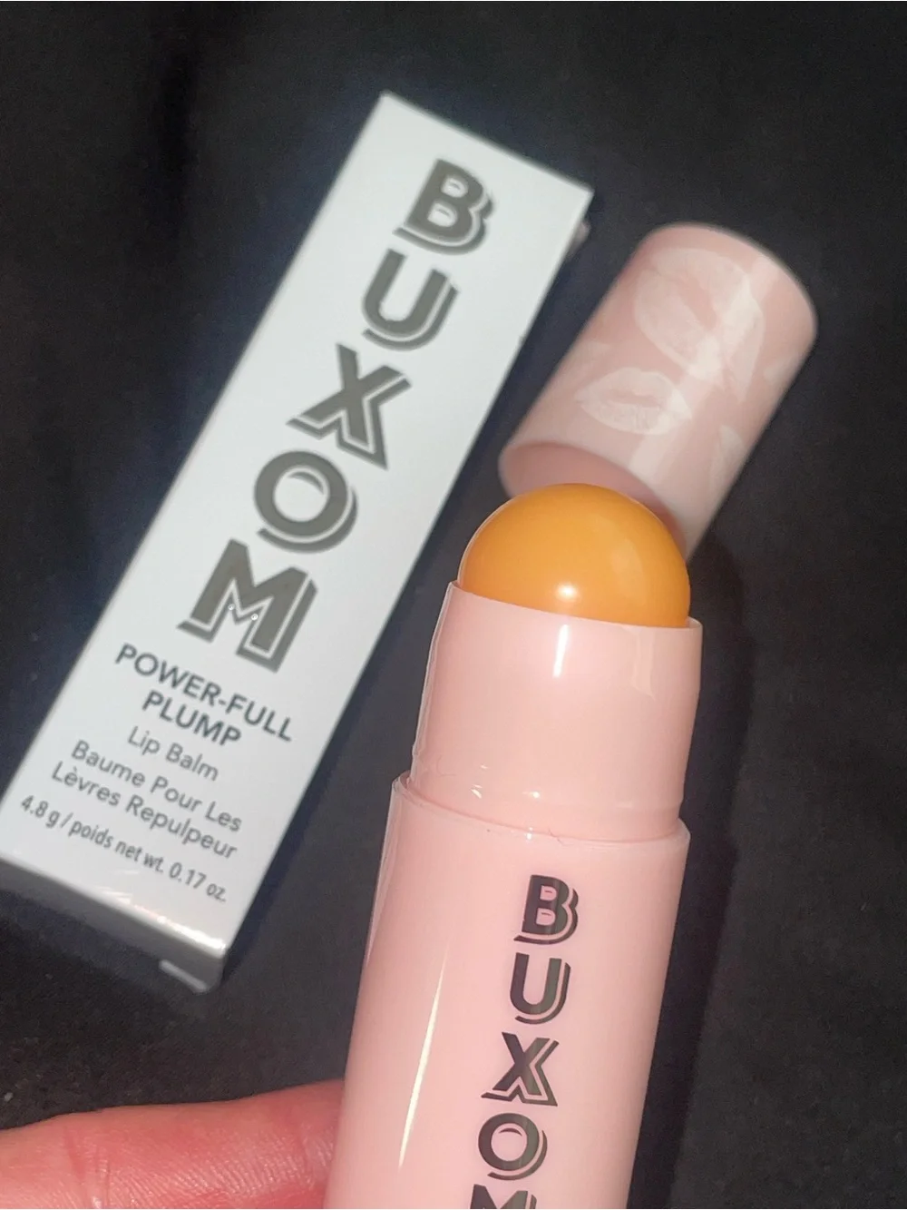 Buxom Pink Lip Balm & Gloss Tube with Kiss Print